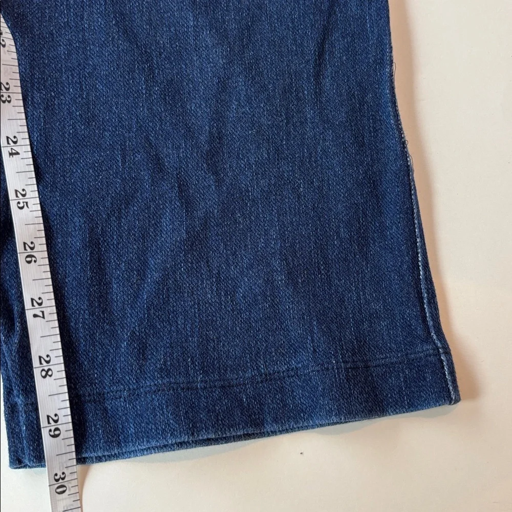 Lands’ End Pull-On Denim Pants Women’s Size M 10–12 Elastic Waist Straight Leg - Picture 5 of 7